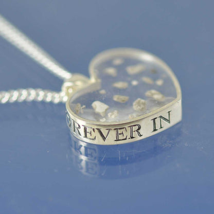 Cremation Ashes Necklace - Pendant 20mm Heart Shaped Pendant by Chris Parry Jewellery