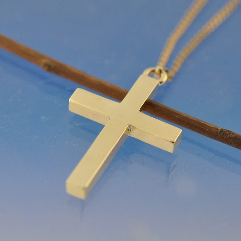 Cremation Ashes Necklace Plain Cross Pendant by Chris Parry Jewellery