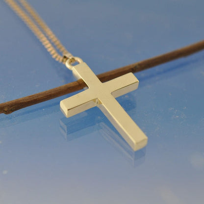 Cremation Ashes Necklace Plain Cross Pendant by Chris Parry Jewellery
