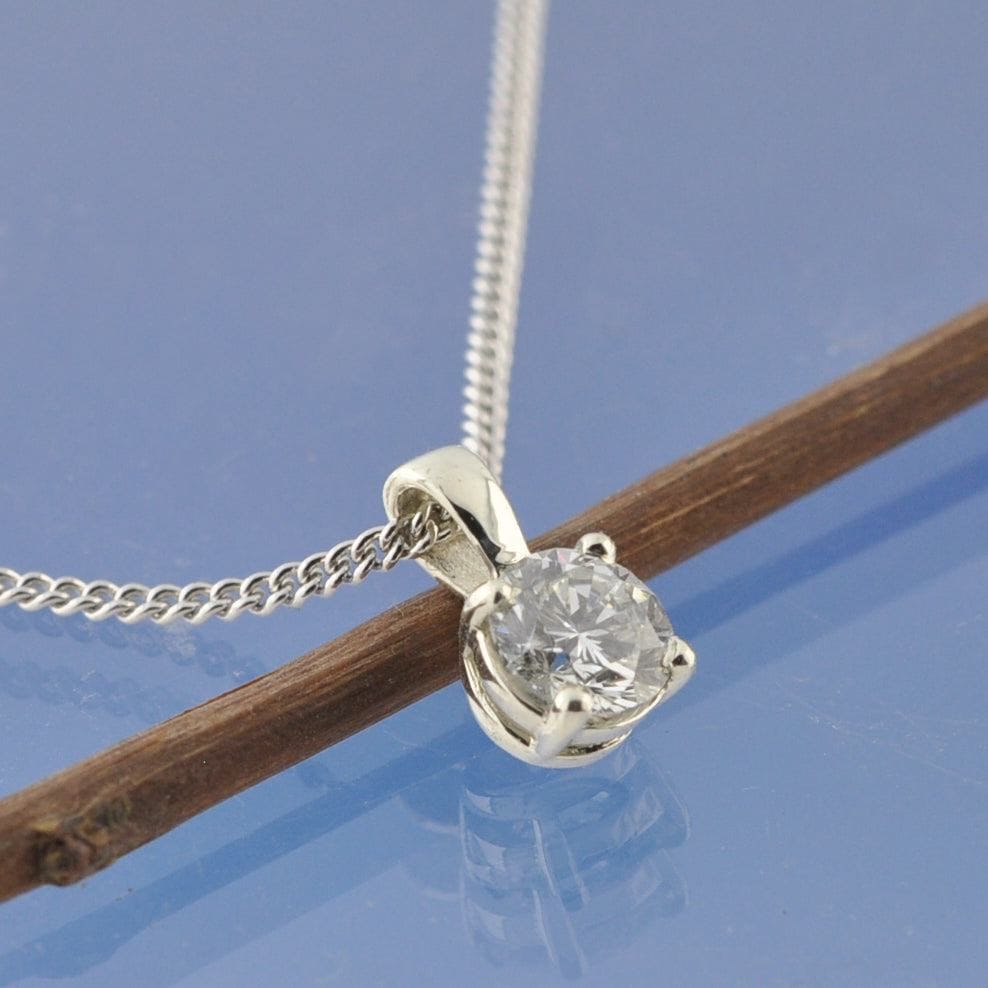 Diamond Cremation Ashes Necklace Pendant by Chris Parry Jewellery