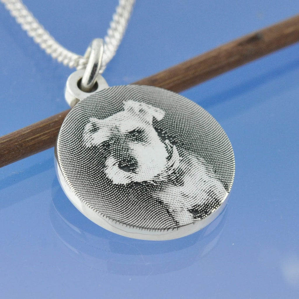 Engraved Portrait Of Loved One With Cremation Ashes Pendant by Chris Parry Jewellery