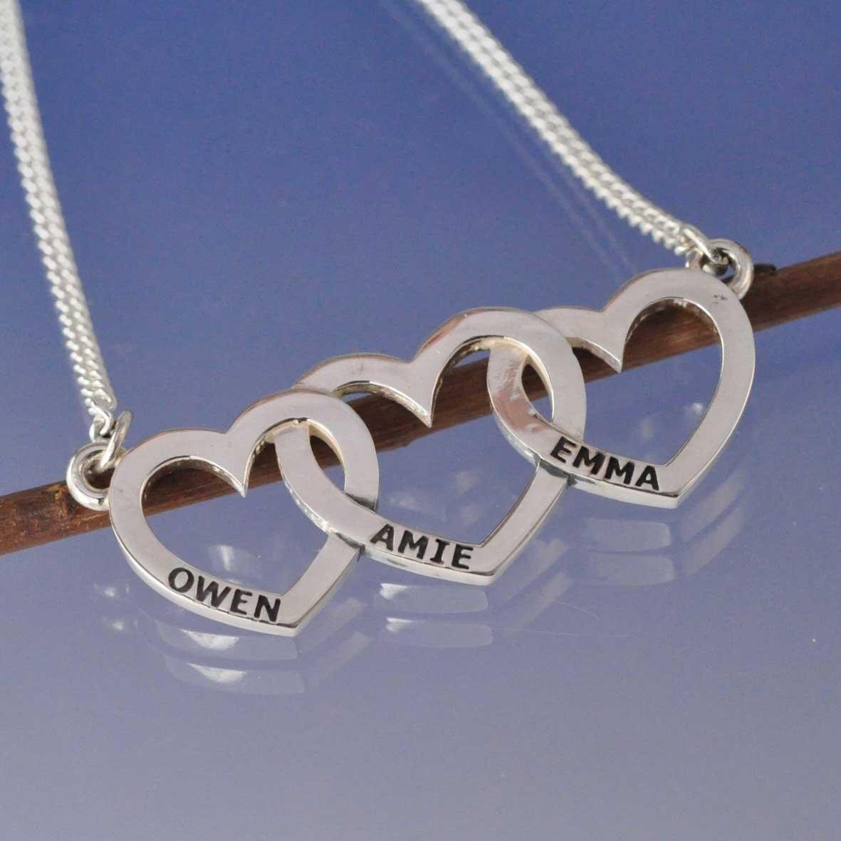 Entwined Personalised Heart Pendant by Chris Parry Jewellery