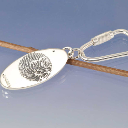 Fingerprint Key Ring Pendant by Chris Parry Jewellery