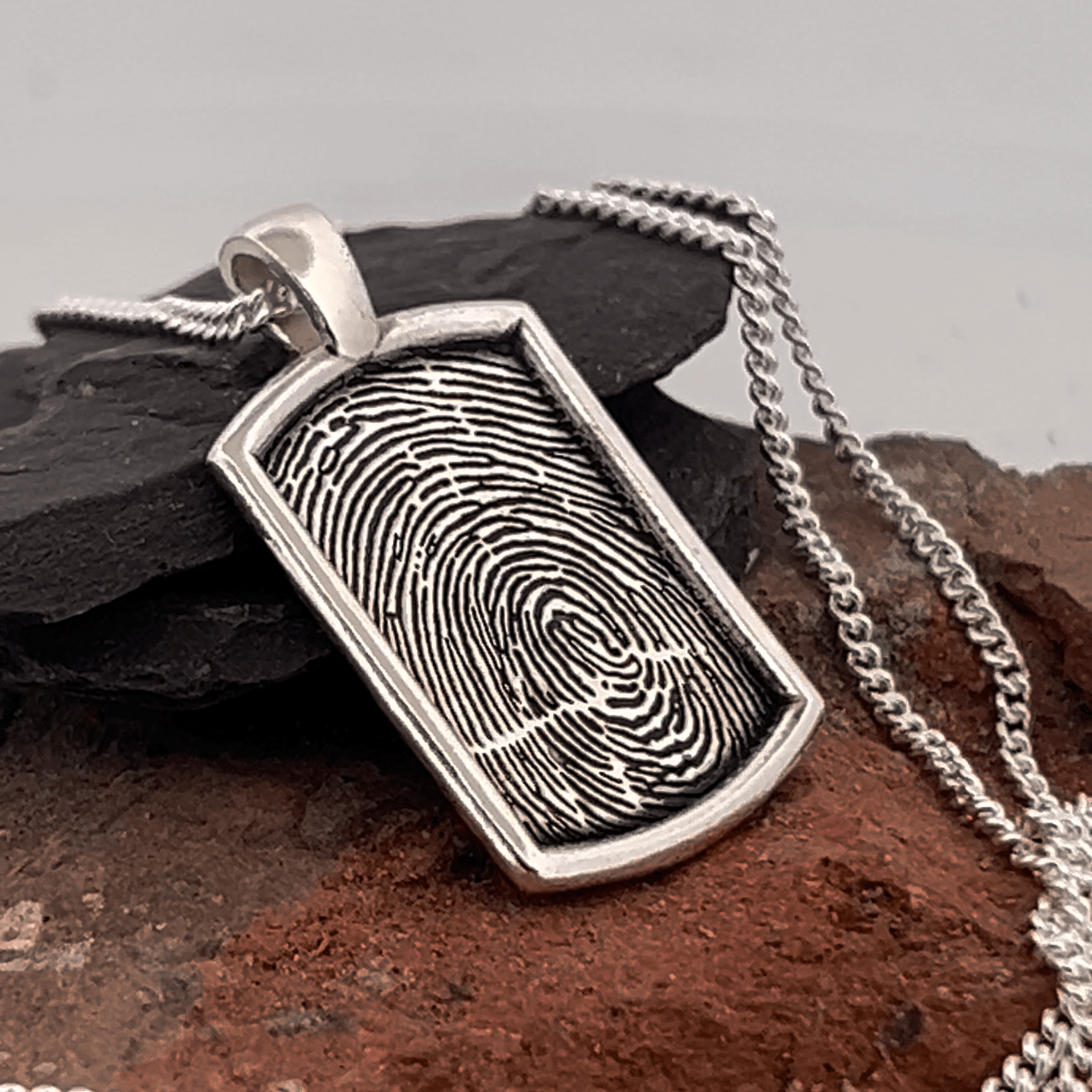 Dog tag fingerprint jewellery best sale