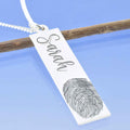 Fingerprint Drop Necklace Pendant by Chris Parry Jewellery