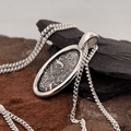 Fingerprint Necklace | Oval Smooth Pendant Pendant by Chris Parry Jewellery