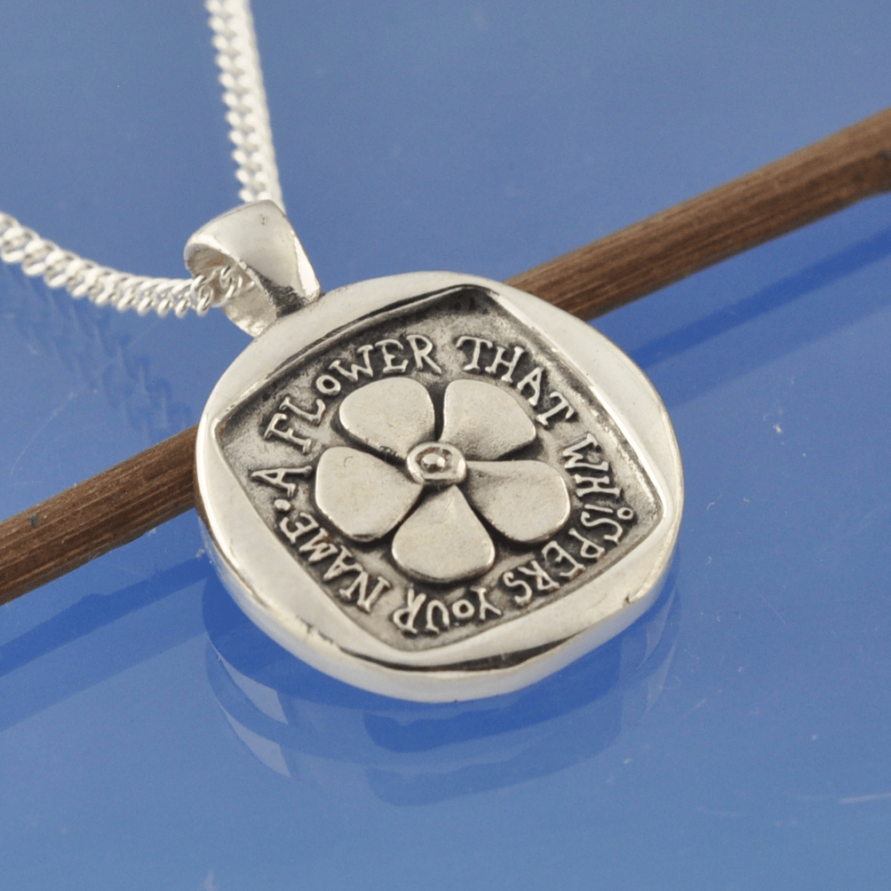 Forget Me Not Cremation Ash Pendant Pendant by Chris Parry Jewellery