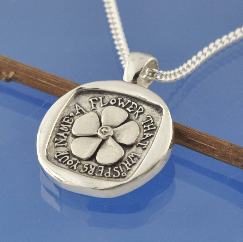 Forget Me Not Cremation Ash Pendant Pendant by Chris Parry Jewellery