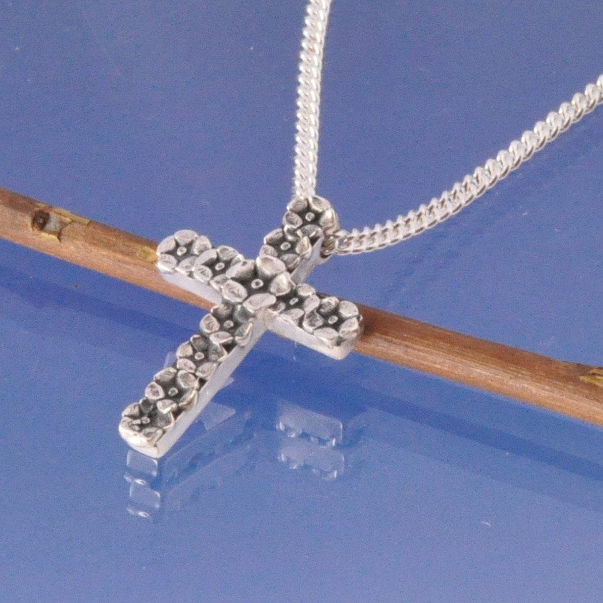 Forget Me Not Cross Pendant by Chris Parry Jewellery