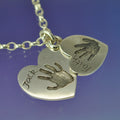 Hand or Foot Print Pendant Heart Pendant by Chris Parry Jewellery