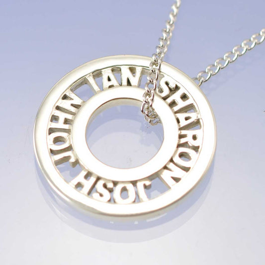 Love Goes Around Large Pendant by Chris Parry Jewellery