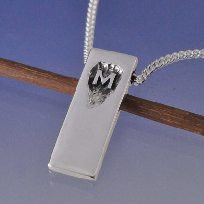 Chiselled Initial Drop Pendant by Chris Parry Jewellery