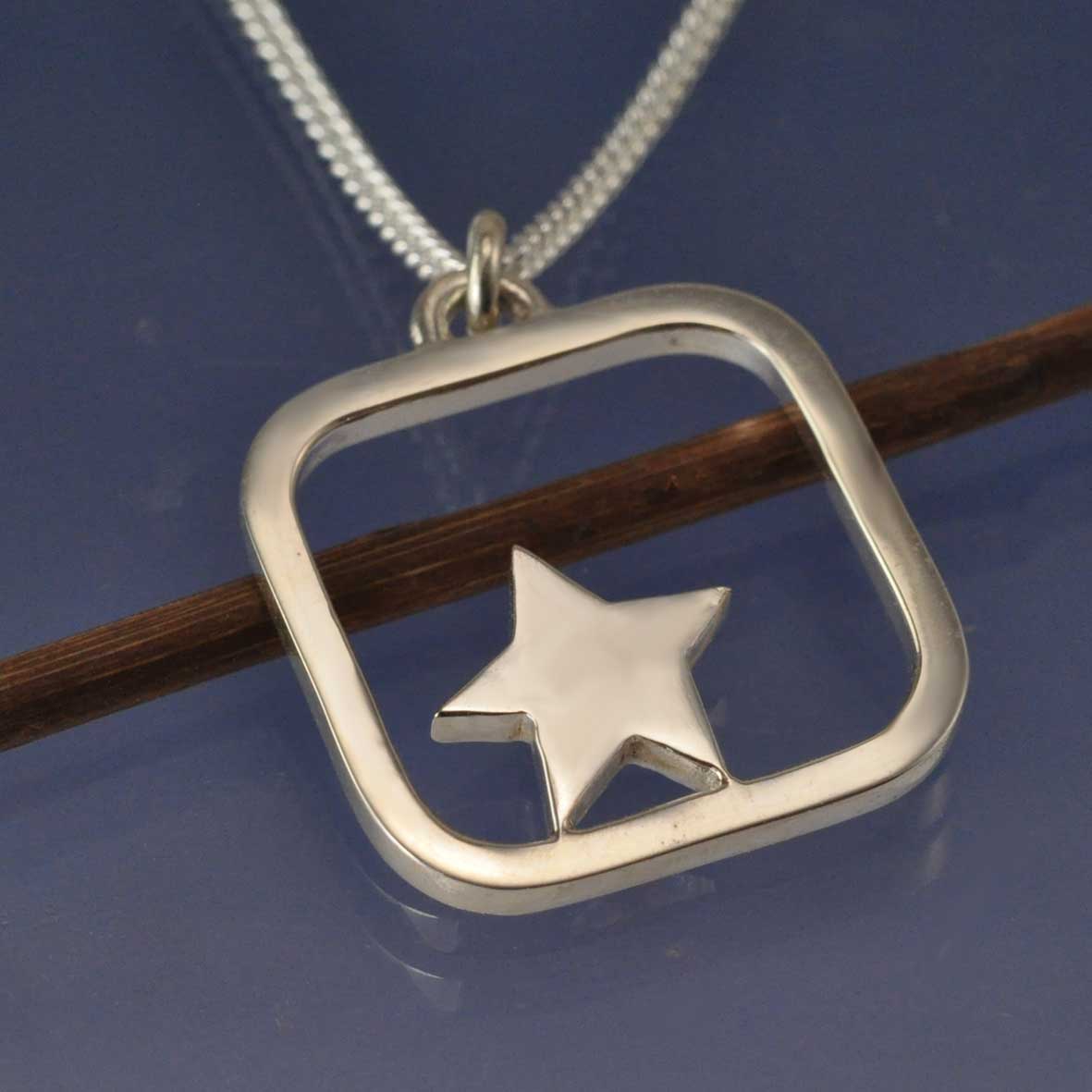 Star Cremation Ash Necklace Pendant by Chris Parry Jewellery