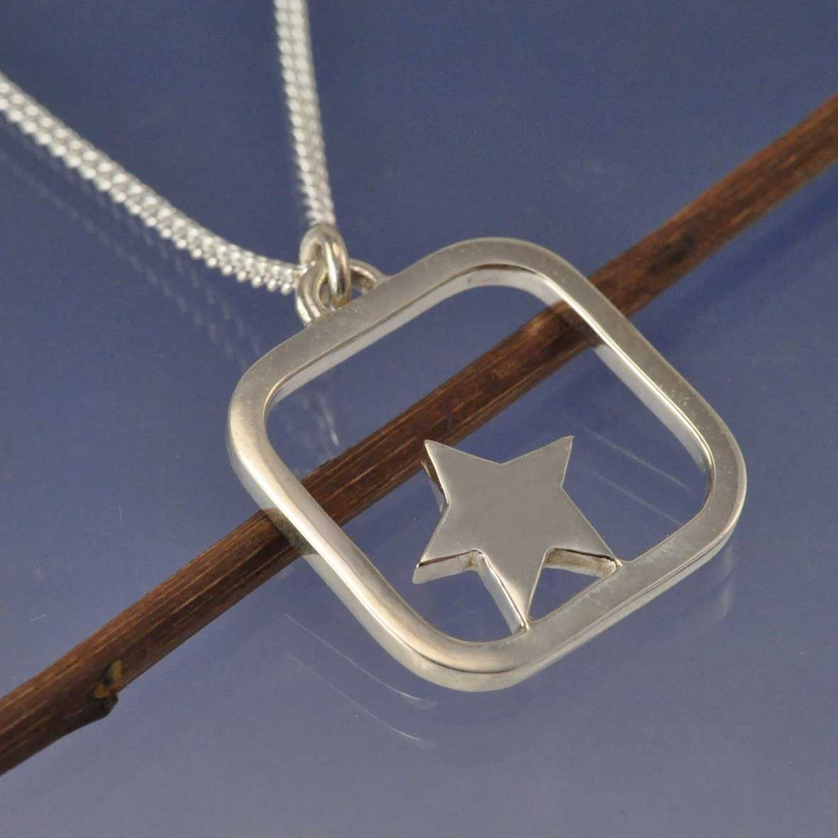 Star Cremation Ash Necklace Pendant by Chris Parry Jewellery