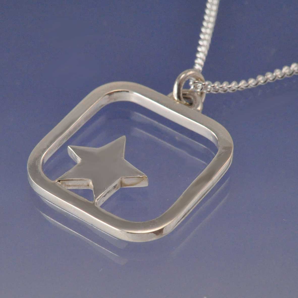 Star Cremation Ash Necklace Pendant by Chris Parry Jewellery