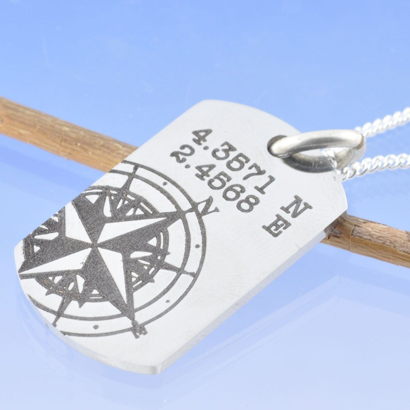 Coordinate Steel Dog Tag by Chris Parry Jewellery