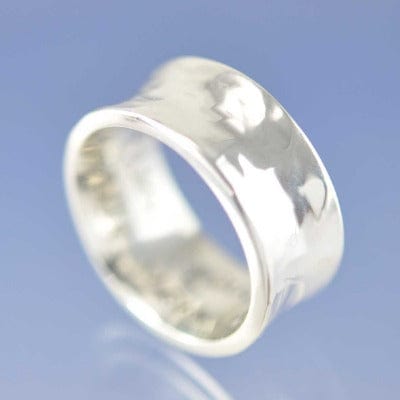 Anti-Clastic Hammered Ring with Cremation Ashes Ring by Chris Parry Jewellery