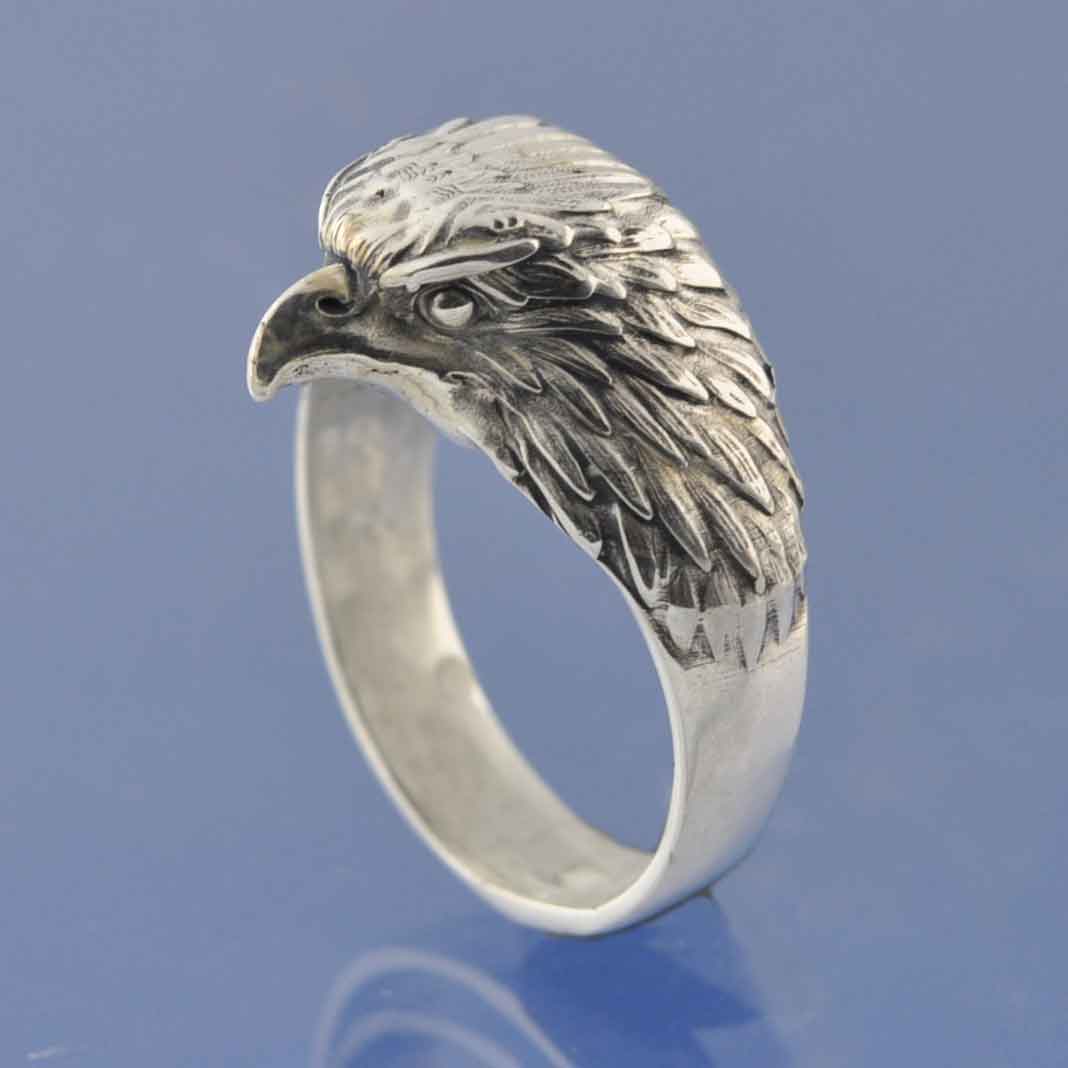 Ashes Ring - Eagle Head Bird Of Prey Ring by Chris Parry Jewellery