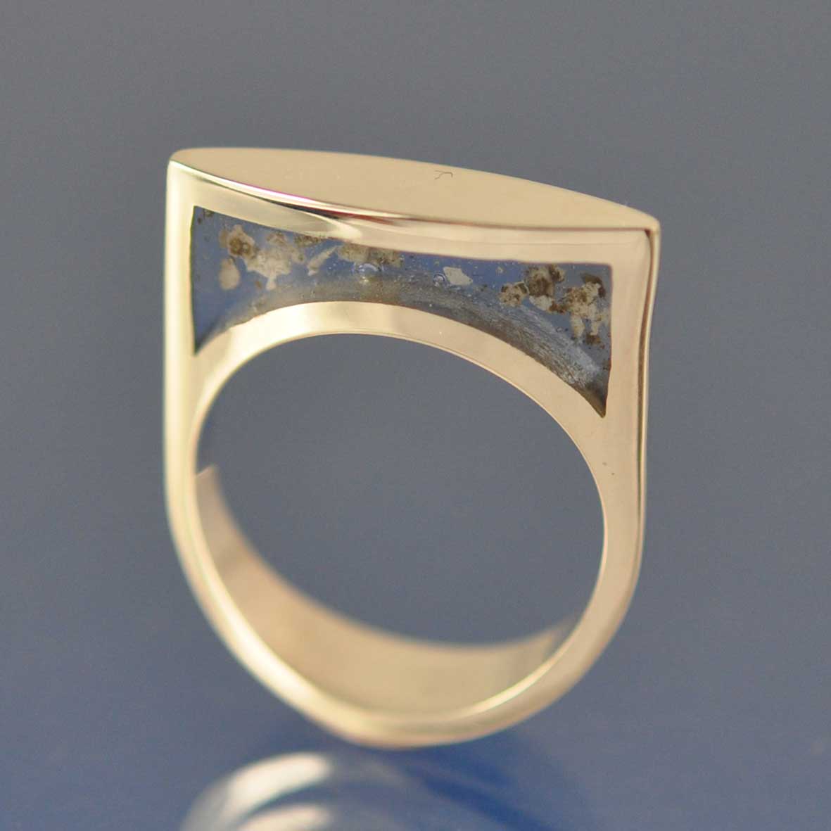 Window Cremation Ash Ring Ring by Chris Parry Jewellery