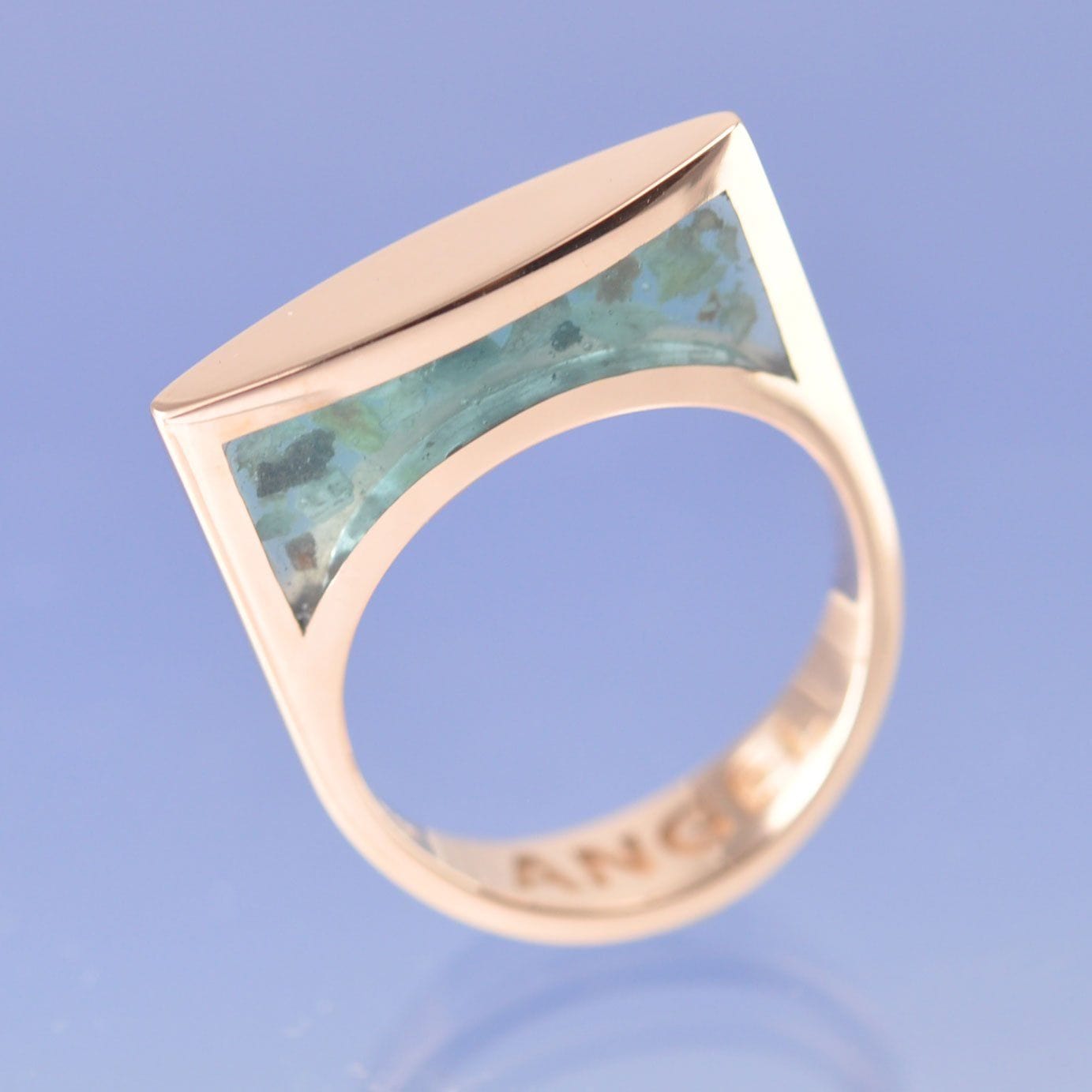 Window Cremation Ash Ring Ring by Chris Parry Jewellery