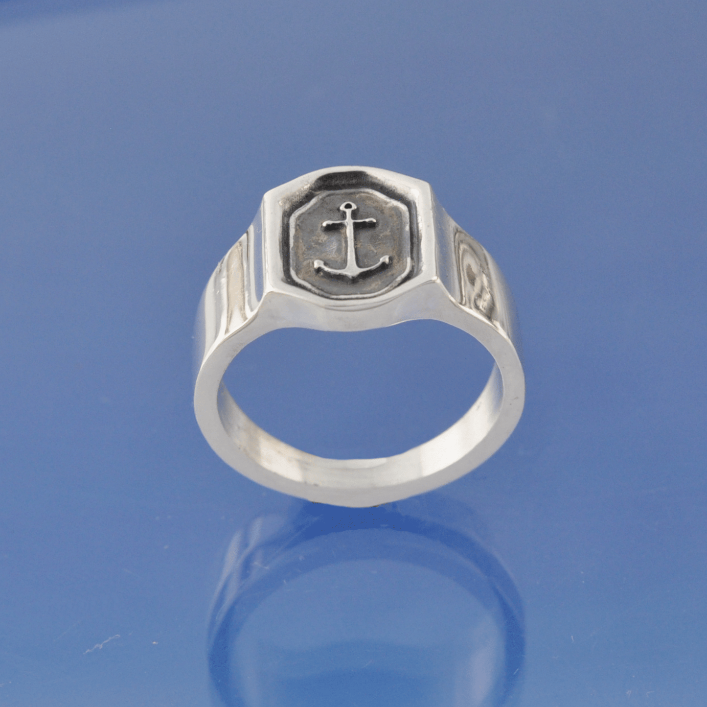 Ashes Ring - Ships Anchor Signet Ring by Chris Parry Jewellery