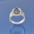 Ashes Ring - Ships Anchor Signet Ring by Chris Parry Jewellery