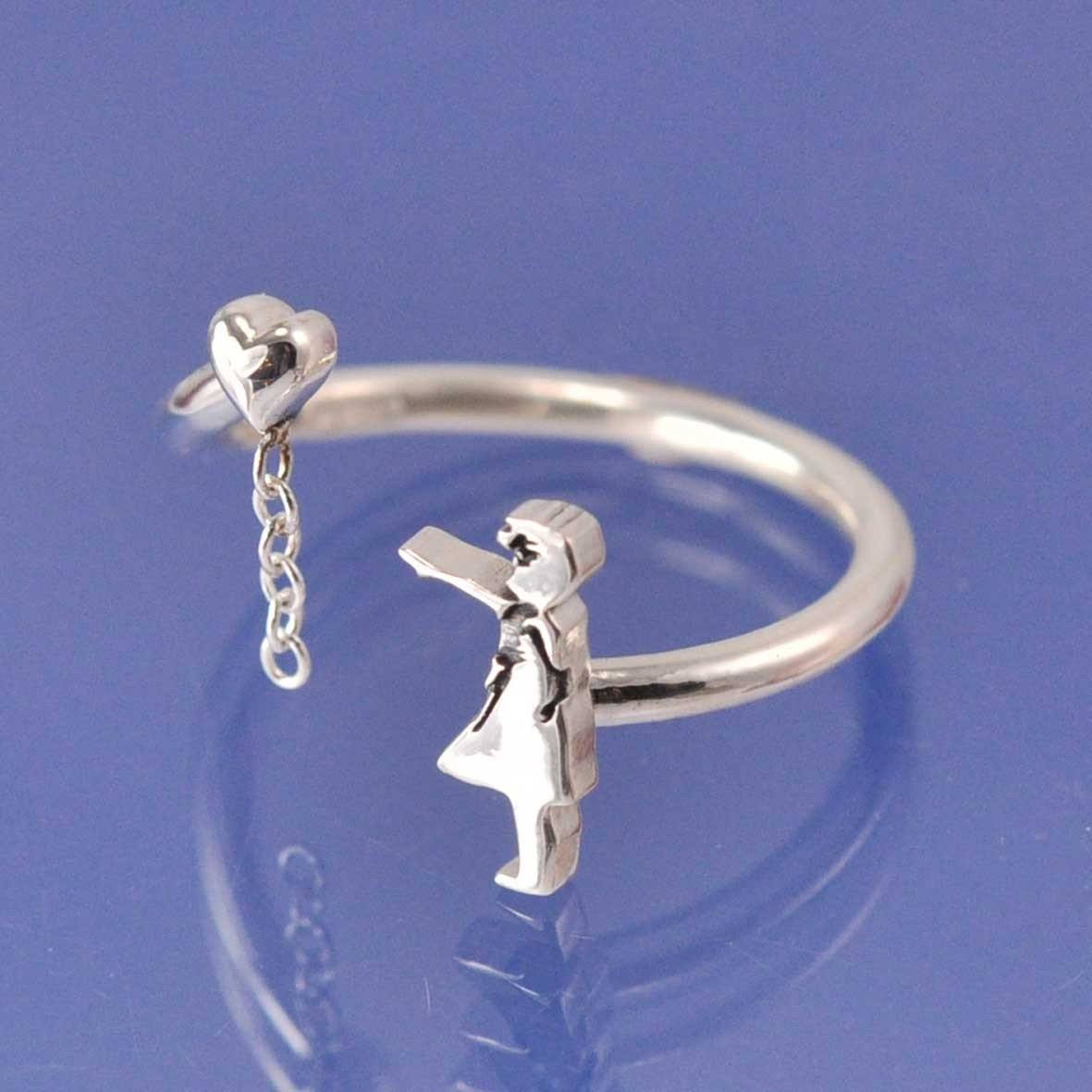Banksy Balloon Girl Ring Ring by Chris Parry Jewellery