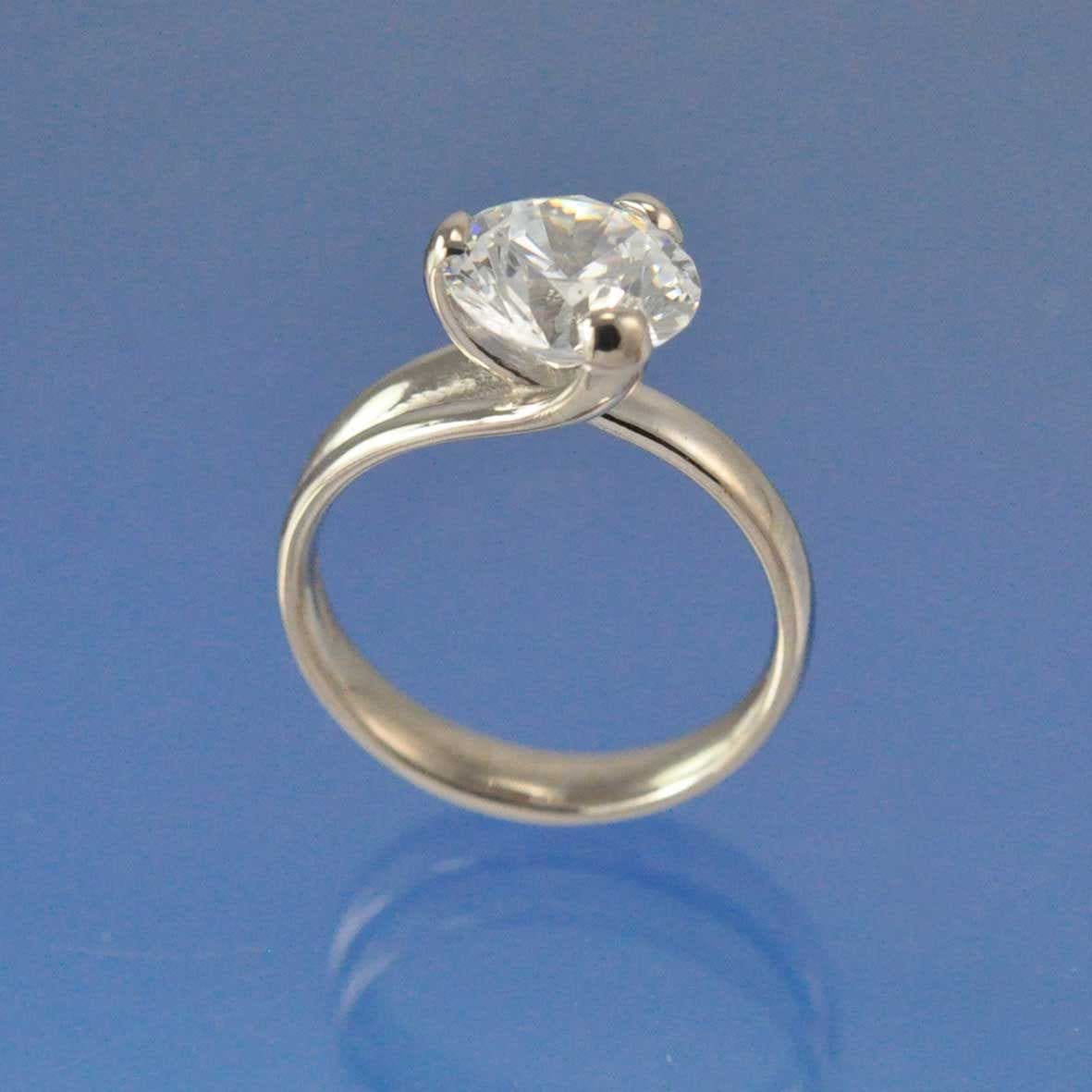 Claw Diamond Cremation Ash Ring - Thalia Ring by Chris Parry Jewellery