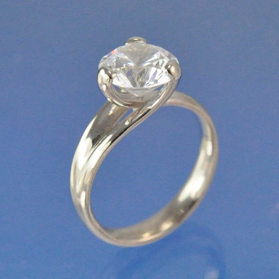 Claw Diamond Cremation Ash Ring - Thalia Ring by Chris Parry Jewellery