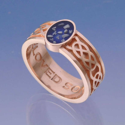 Cremation Ash Celtic Resin Ring Ring by Chris Parry Jewellery