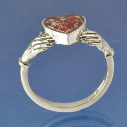 Cremation Ash Claddagh Heart Ring Ring by Chris Parry Jewellery