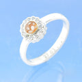 Cremation Ash Flower Ring Ring by Chris Parry Jewellery