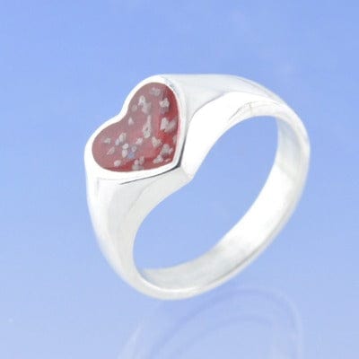 Cremation Ash Heart Signet Ring Ring by Chris Parry Jewellery