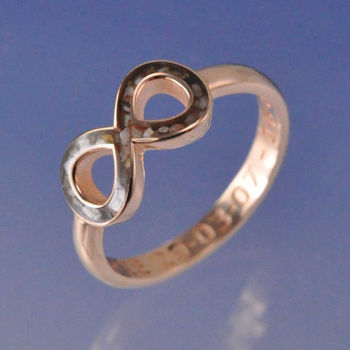 Cremation Ash Resin Infinity Ring Ring by Chris Parry Jewellery