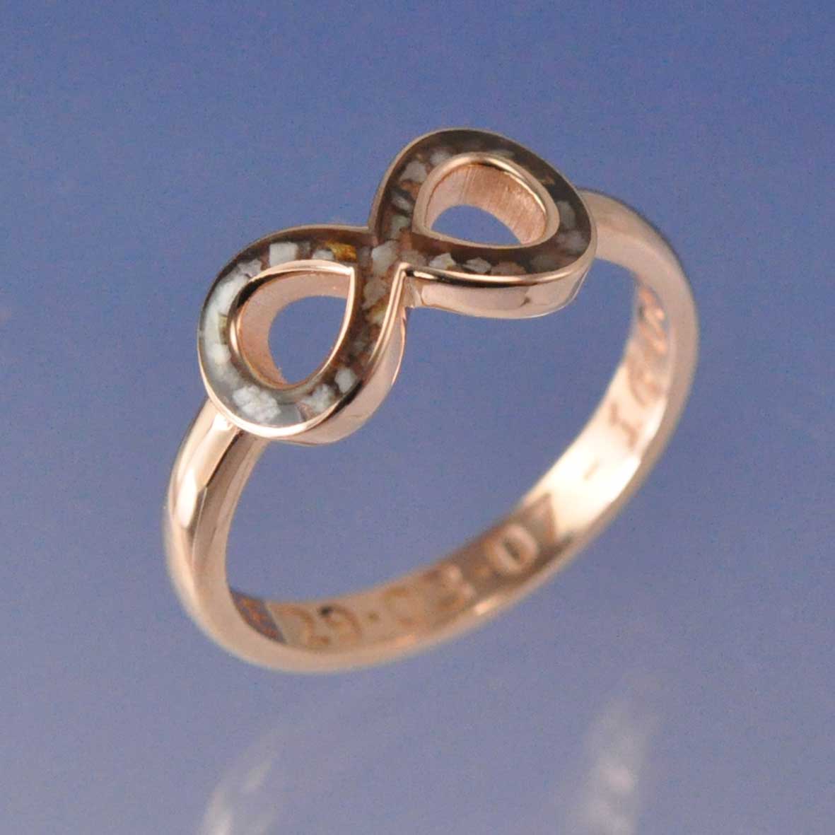 Cremation Ash Resin Infinity Ring Ring by Chris Parry Jewellery