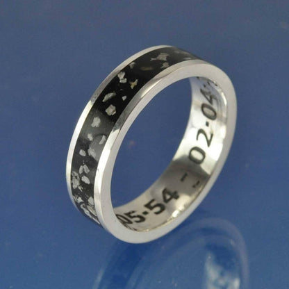 Cremation Ash Ring. 5mm Channel Set Ring by Chris Parry Jewellery
