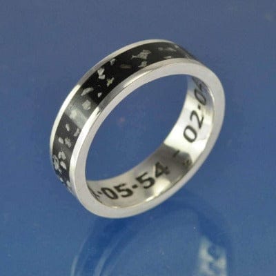 Cremation Ash Ring. 6mm Channel Set Ring by Chris Parry Jewellery