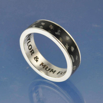 Cremation Ash Ring. 6mm Channel Set Ring by Chris Parry Jewellery
