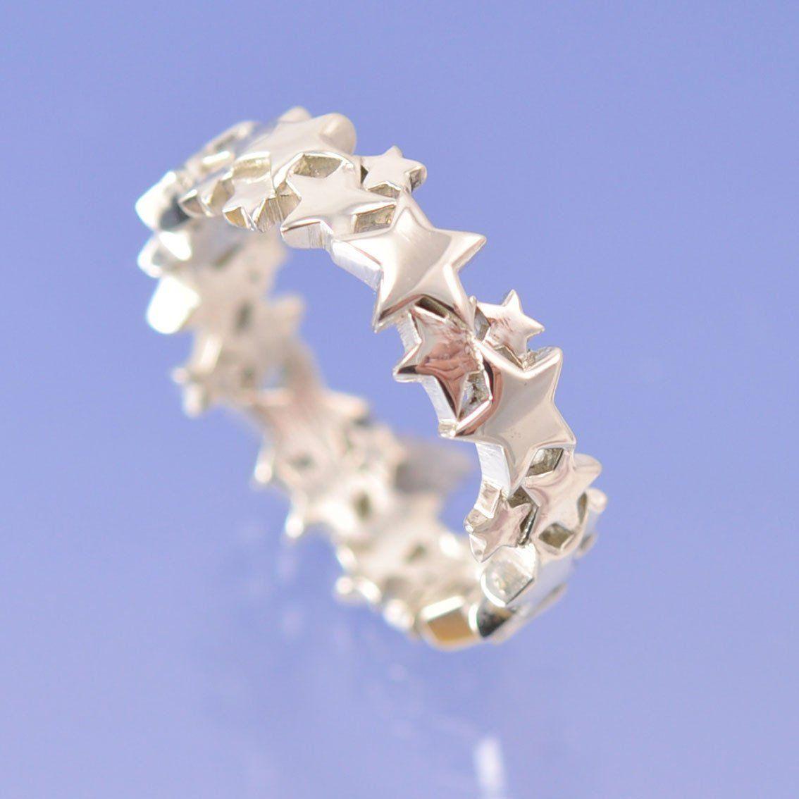 Cremation Ash 6mm Star Ring Ring by Chris Parry Jewellery
