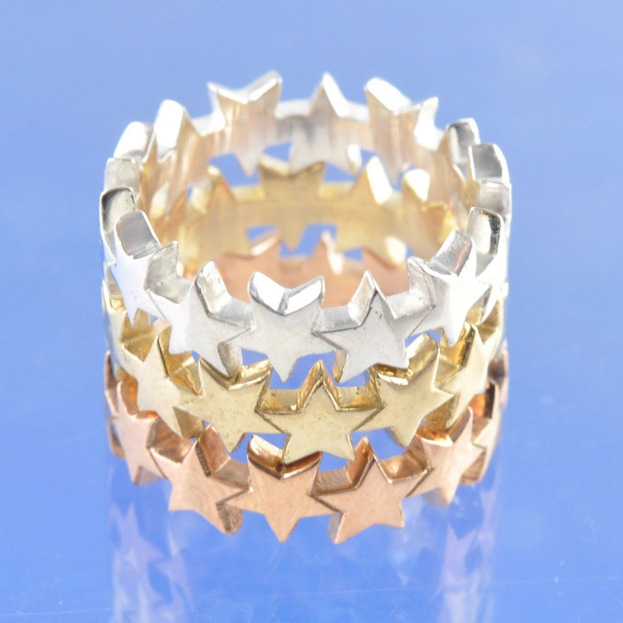 Cremation Ash 6mm String of Stars Ring Ring by Chris Parry Jewellery