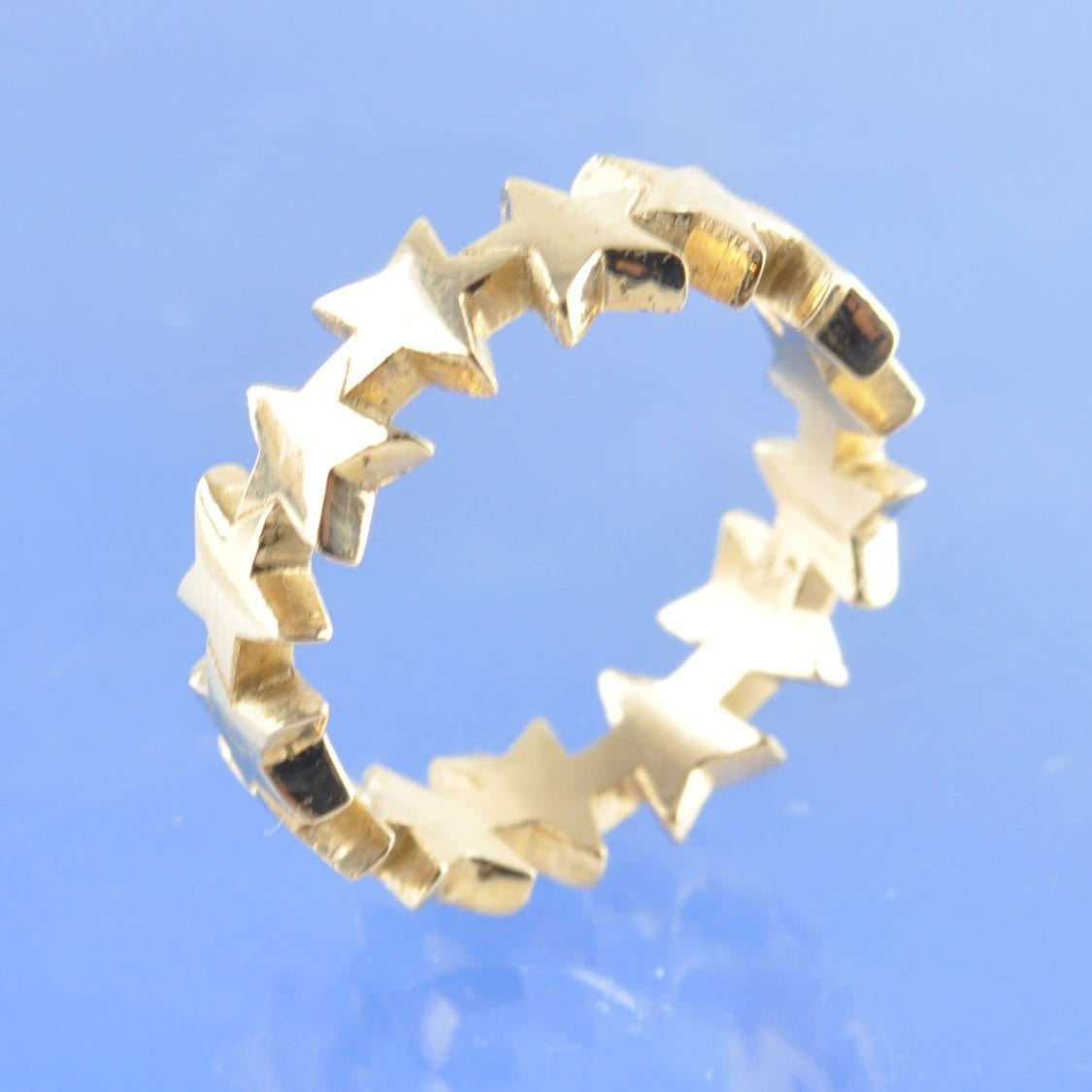 Cremation Ash 6mm String of Stars Ring Ring by Chris Parry Jewellery