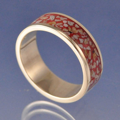 Cremation Ash Ring. 8mm Channel Set Ring by Chris Parry Jewellery
