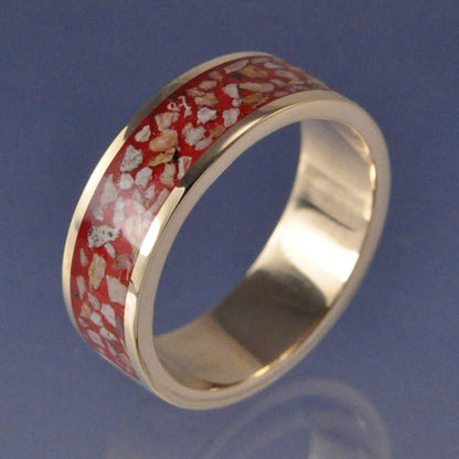 Cremation Ash Ring. 8mm Channel Set Ring by Chris Parry Jewellery
