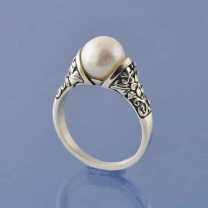 Cremation Ash Ring - Ashes Into Pearl Ring by Chris Parry Jewellery