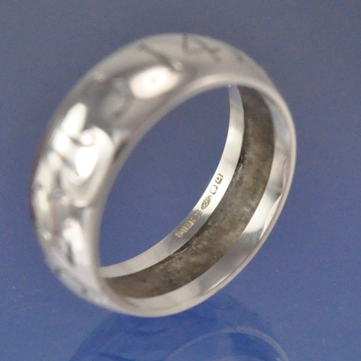 Cremation Ash Ring. Hidden 8mm Ring by Chris Parry Jewellery
