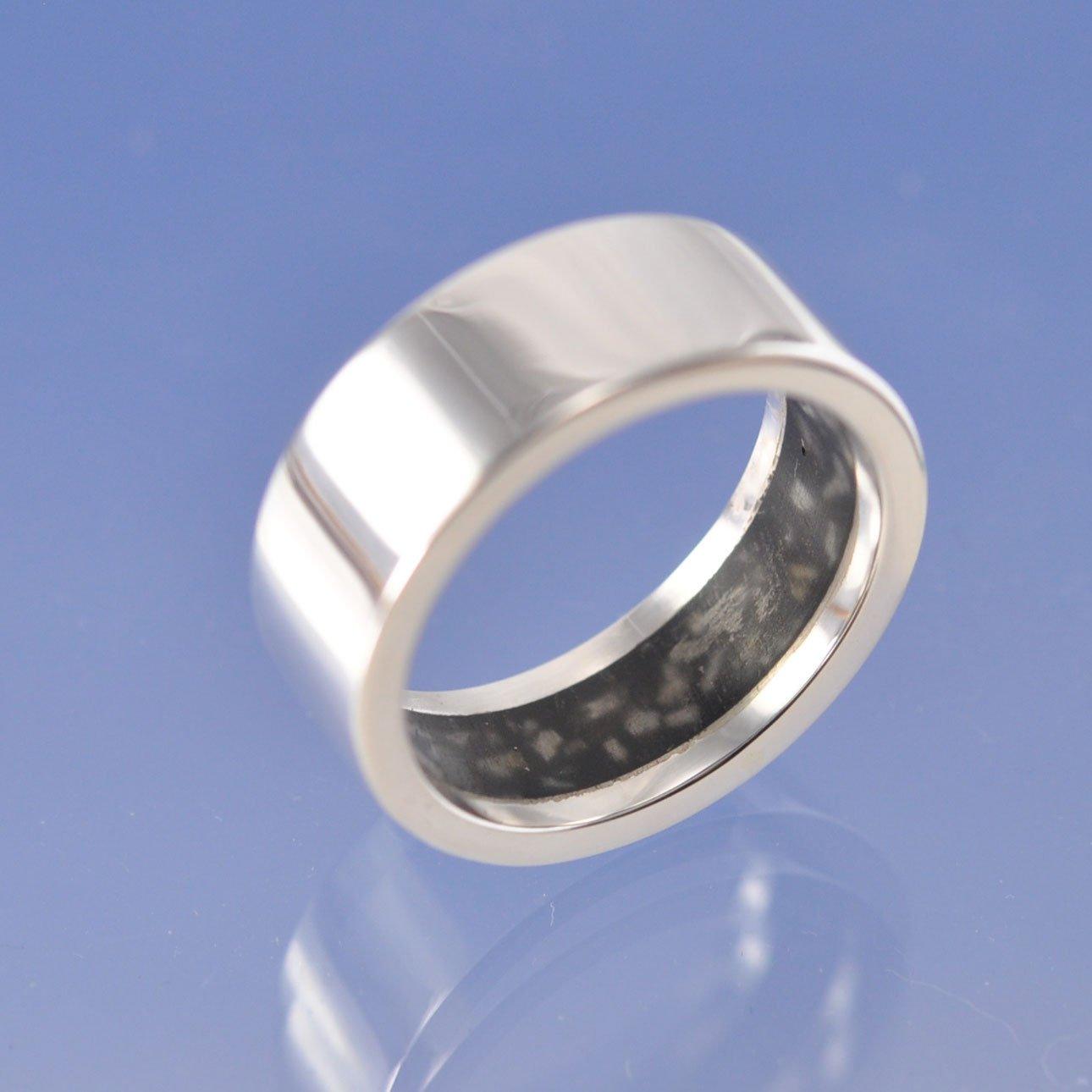 Cremation Ash Ring. Hidden Flat shank Ring by Chris Parry Jewellery