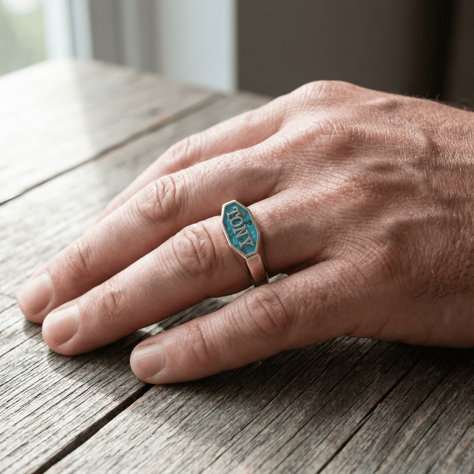 Cremation Ash Ring - Name Signet Ring by Chris Parry Jewellery