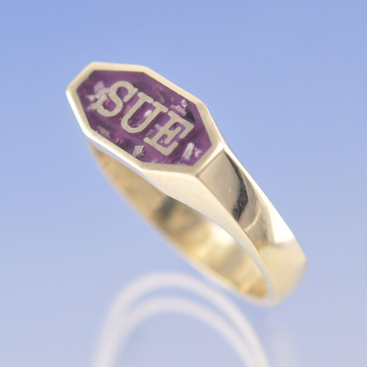 Cremation Ash Ring - Name Signet Ring by Chris Parry Jewellery