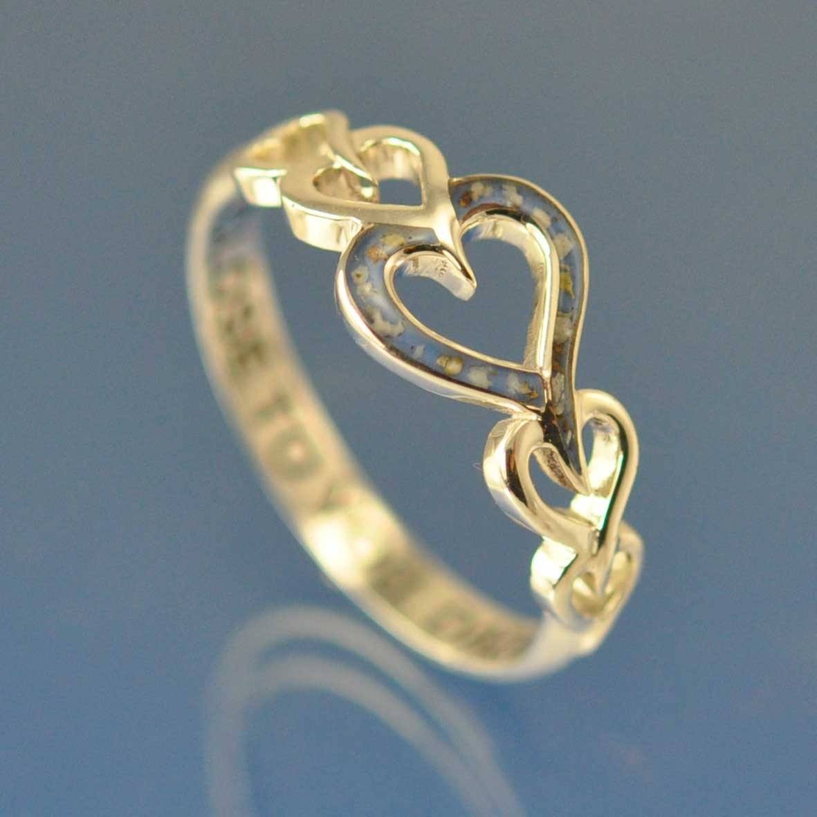 Cremation Ash Ring - Resin Entwined Hearts Ring by Chris Parry Jewellery