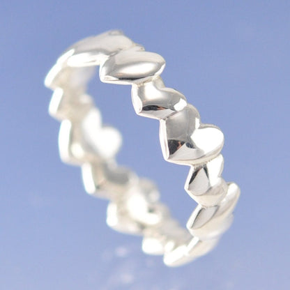 Cremation Ash Ring - Scattering Hearts Ring by Chris Parry Jewellery